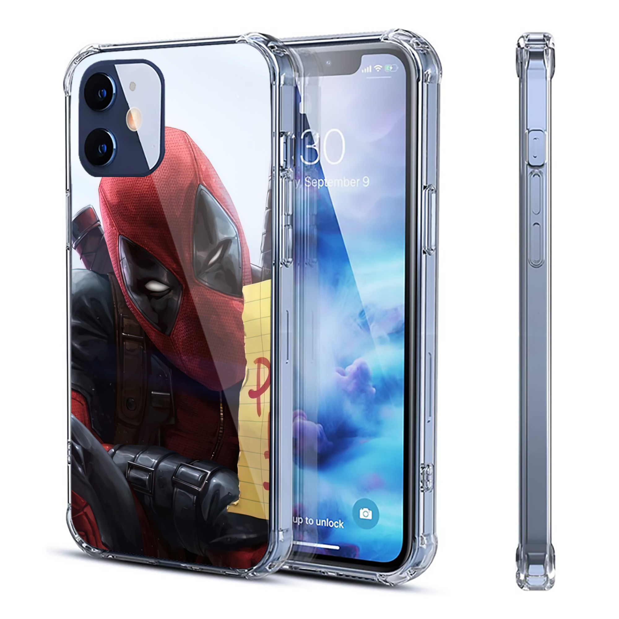 （画像用） Deadpool デッドプール 【iPhone 12シリーズ対応】透明スマホケース（クリアソフトケース）